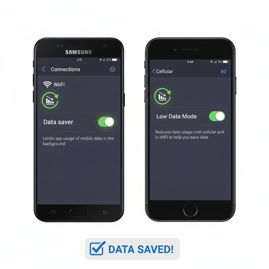 스마트폰 데이터 절약 팁|LTE·5G 요금제 아끼는 방법