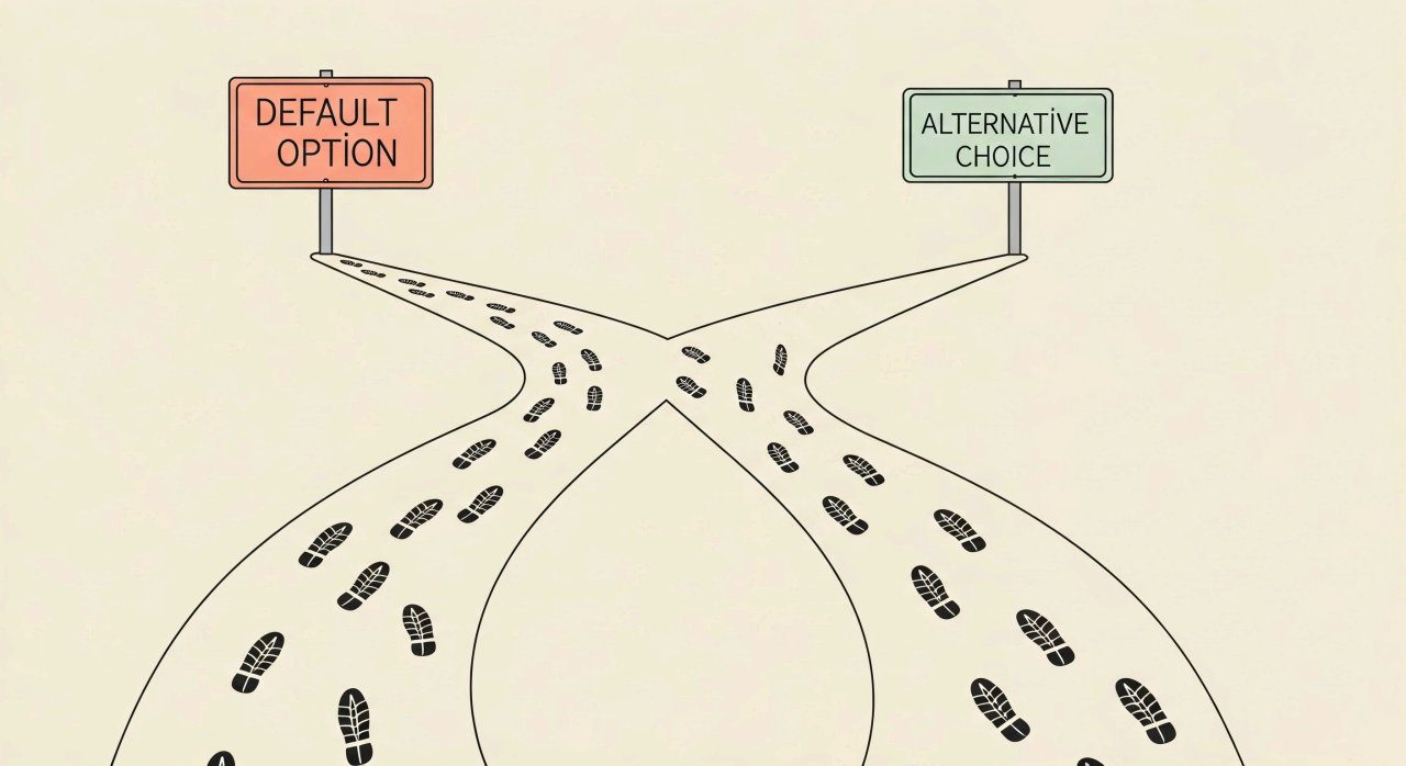 모험보다는 안전한 기본값을 지향하는 발자국