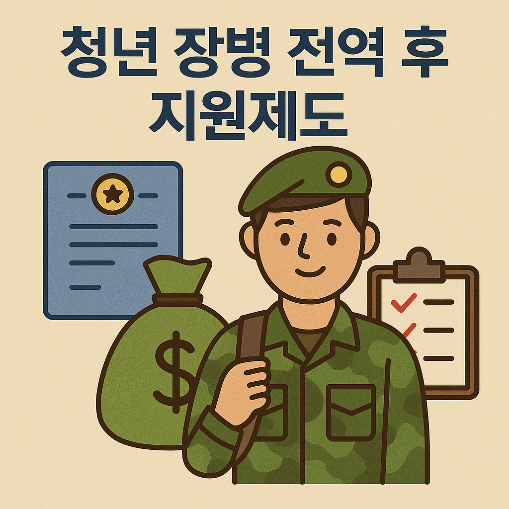 청년 장병 전역 후 지원제도 포스터 이미지