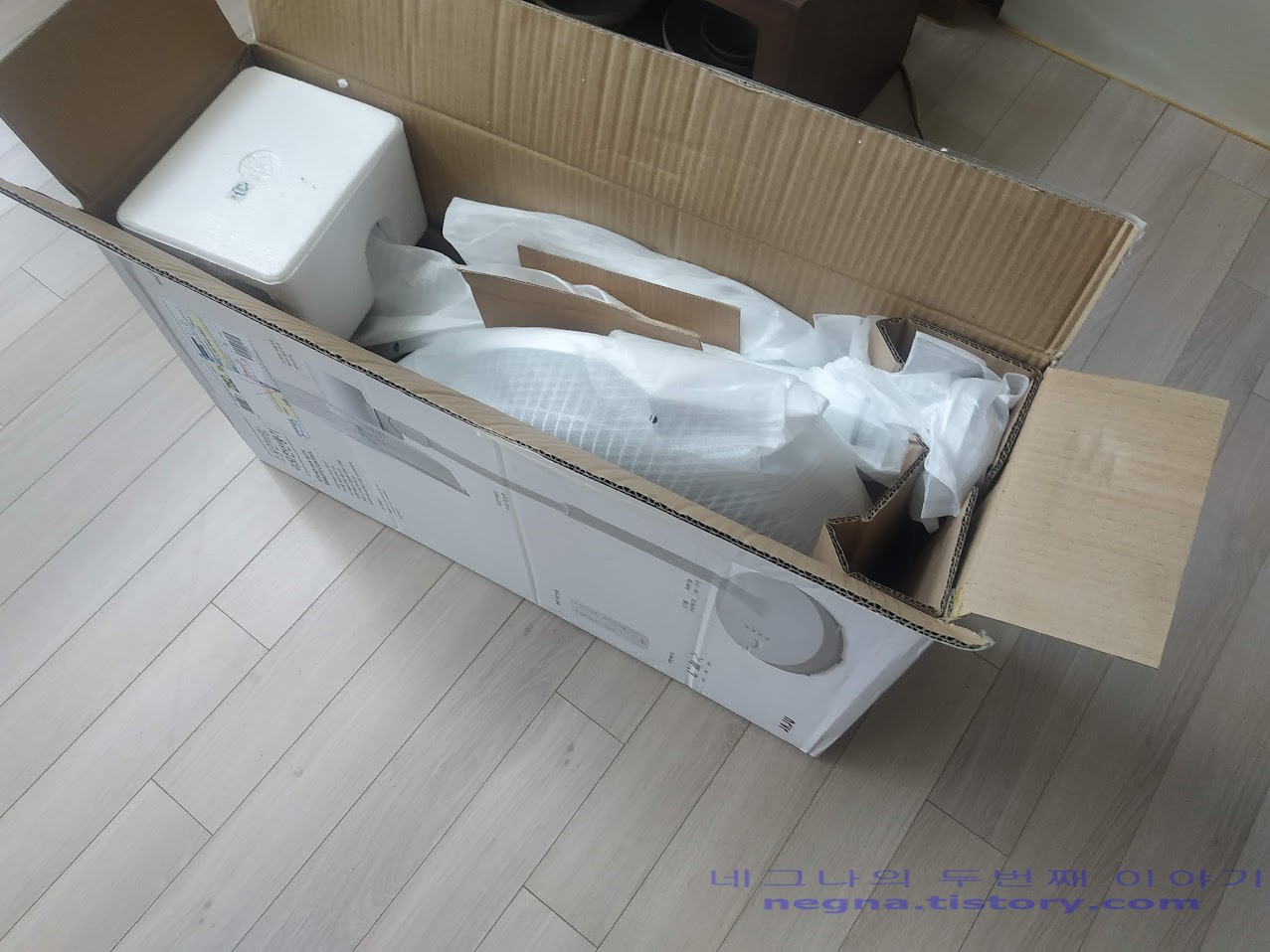 조용한 바람 리모컨 선풍기 조립 언박싱.