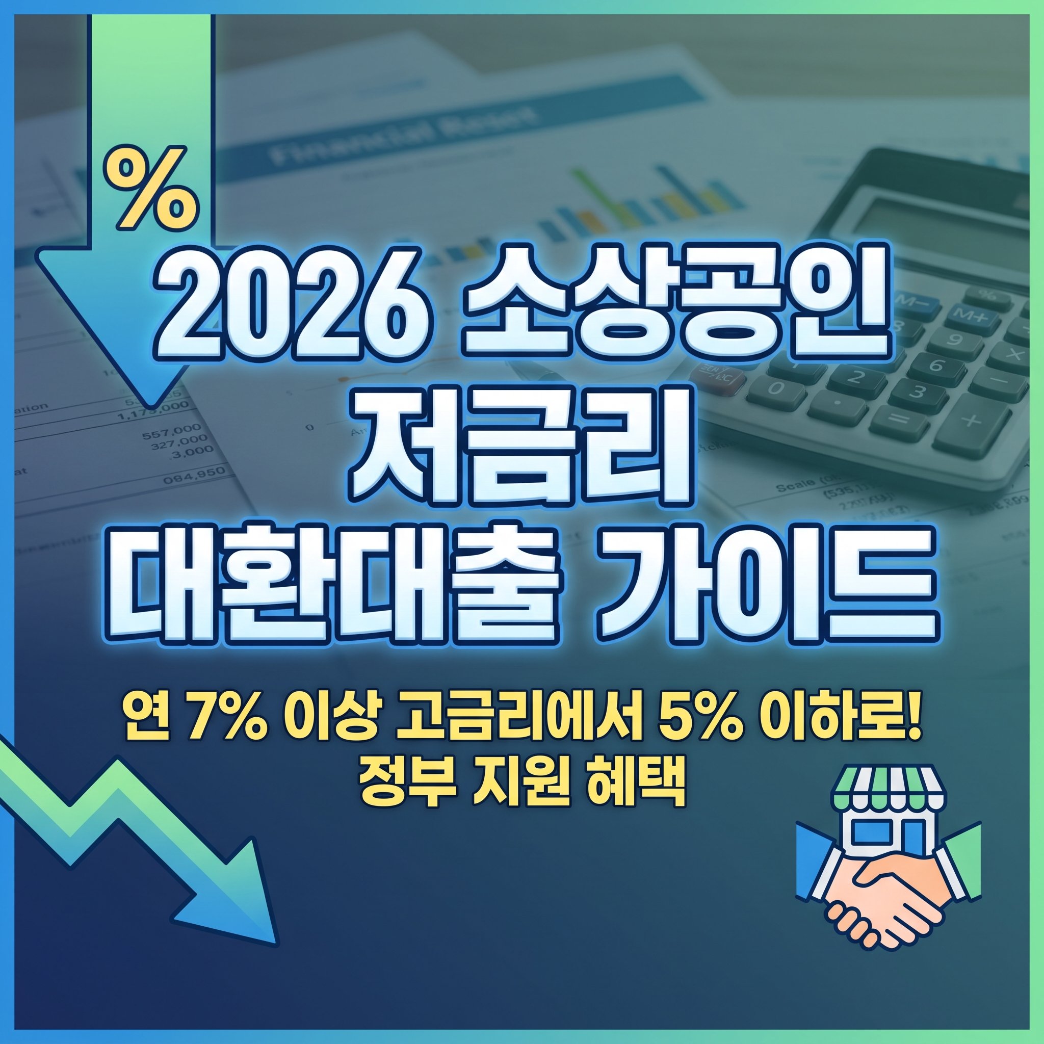 연 7% 이상 고금리 사업자 대출을 5% 이하 정책 자금으로 갈아타는 소상공인 저금리 대환대출 조건 및 신청 가이드