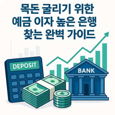목돈 굴리기 위한 예금 이자 높은 은행 찾는 완벽 가이드