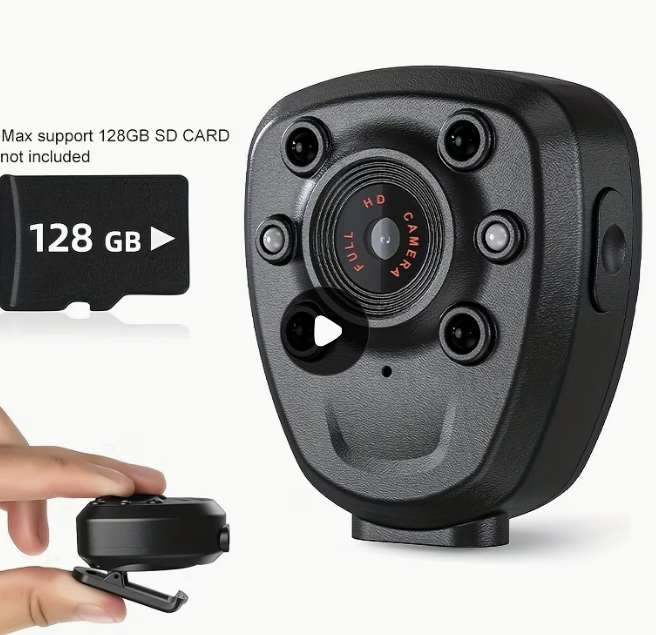 소형 HD 바디 카메라 (오디오 지원)