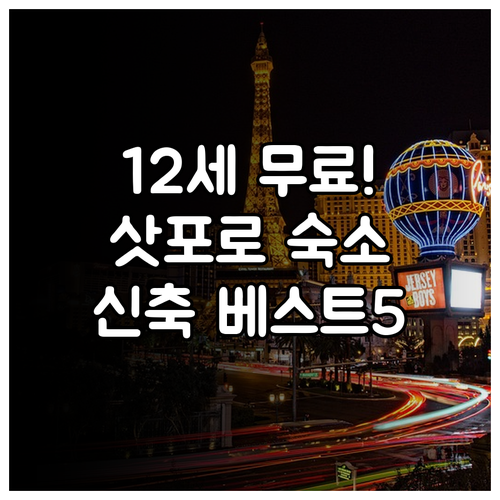 삿포로 가족여행 숙소 만 12세 무료..