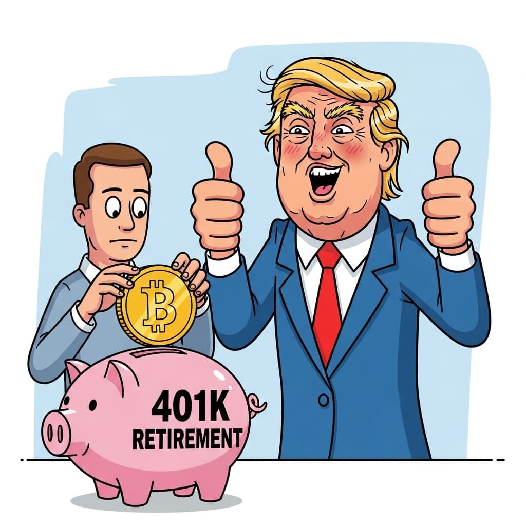 트럼프 대통령이 승인한 401K 퇴직연금 가상화폐 투자 허용 행정명령