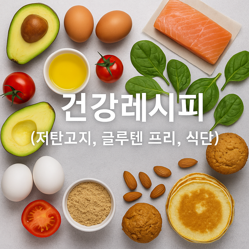 건강 레시피 (저탄고지, 글루텐 프리, 식단)