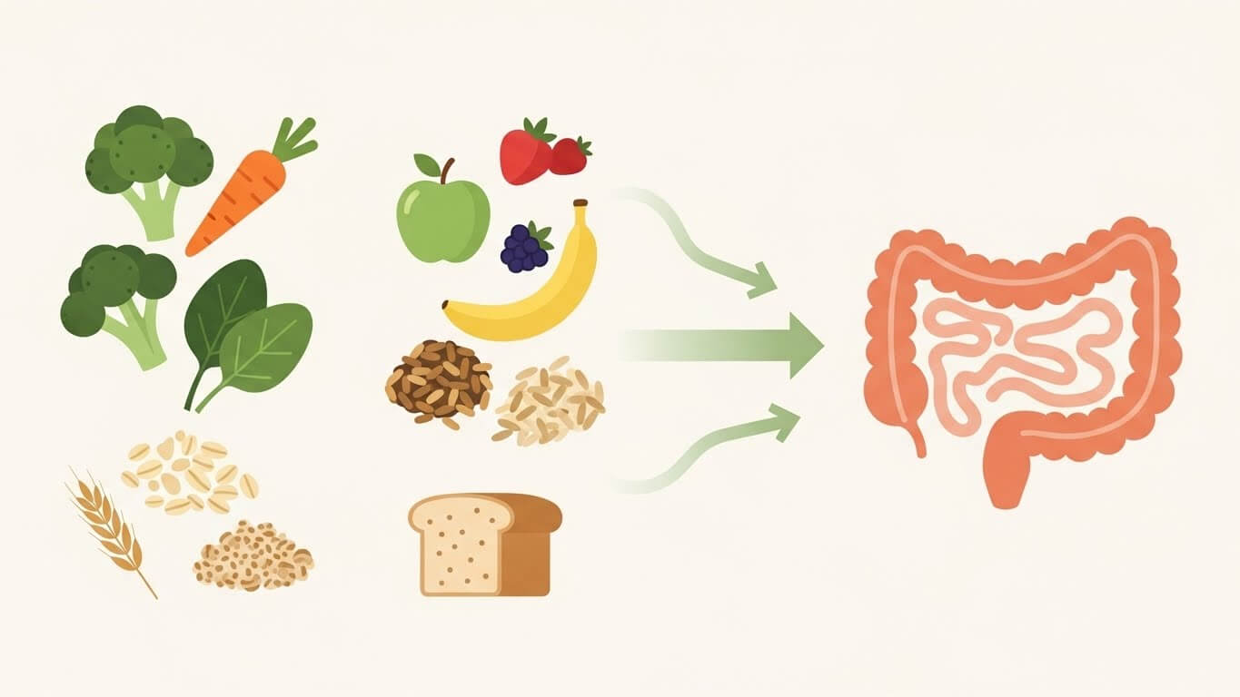 식이섬유 섭취가 장에 주는 긍정적 효과