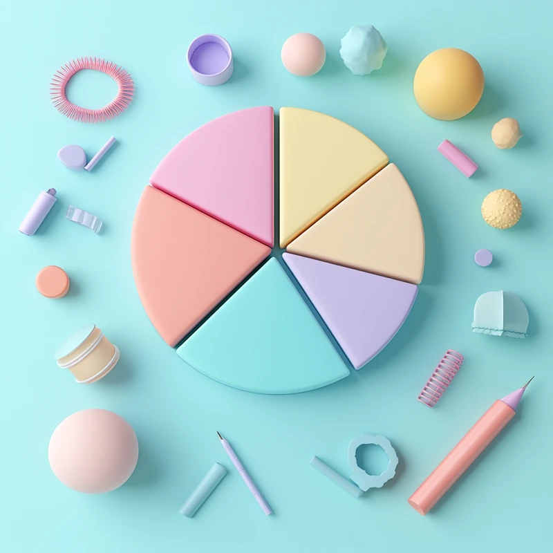 분산 투자 전략을 나타내는 미국 ETF 포트폴리오 파이차트로, 자산 배분과 위험 분산에 초점을 맞추어 안정적인 미국 ETF 투자 정보를 제공합니다.