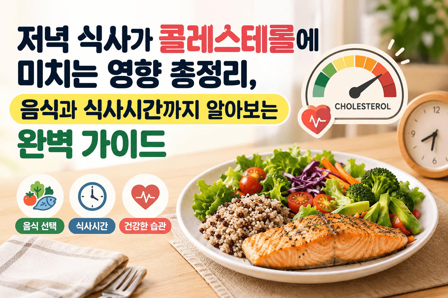 콜레스테롤에 저녁 식사가 미치는 영향 총정리