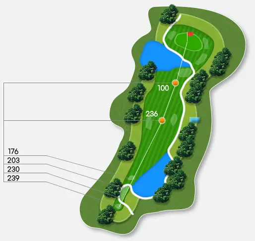 출처 : 한탄강CC, 마운틴코스 1번홀, 2번홀