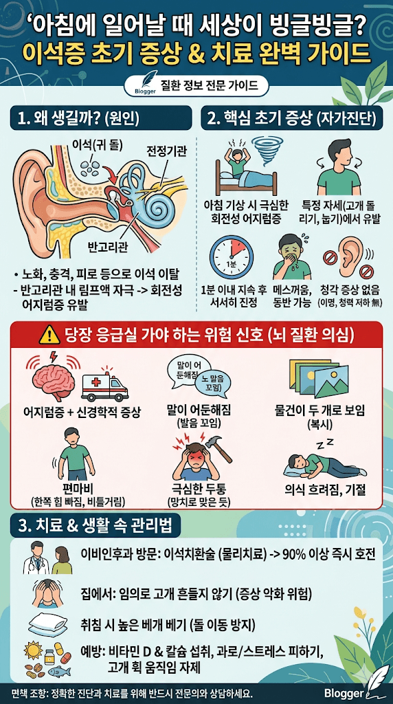 이석증 초기 증상 및 관리법