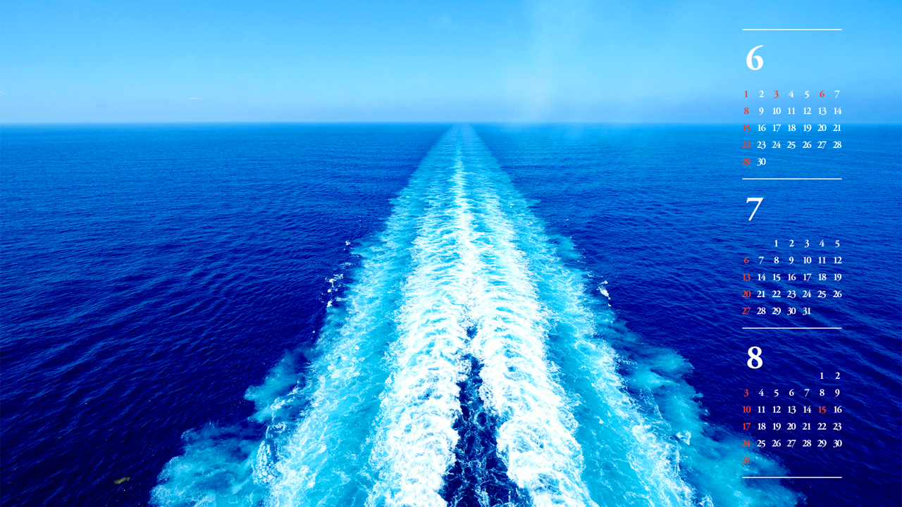 10 배가 만드는 하얀 물보라 B - 2025년7월 노트북배경화면