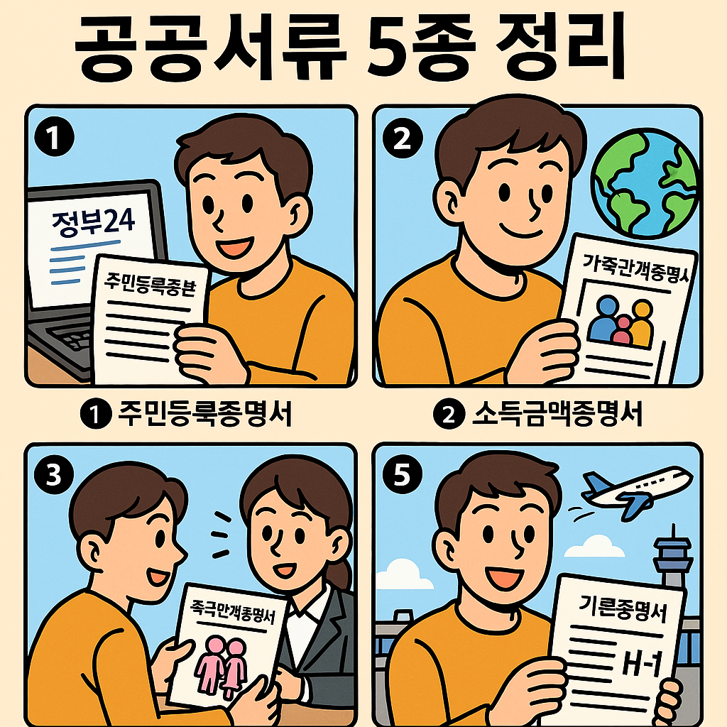해외 이민 시 제출해야 할 공공서류 5종