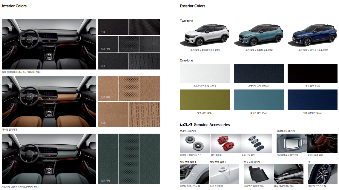 2024 셀토스 정보, 제원 모의견적