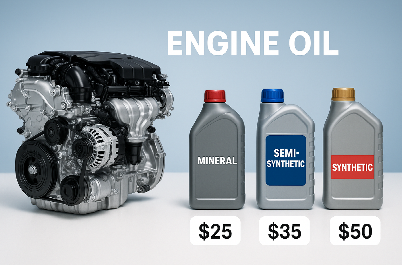 엔진오일 종류 비교 사진