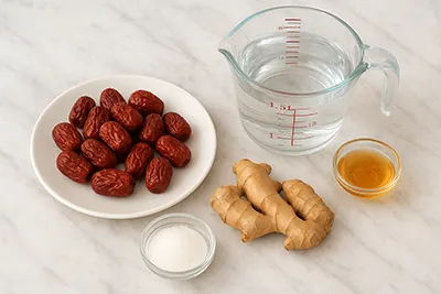 대추차 만드는 재료모음