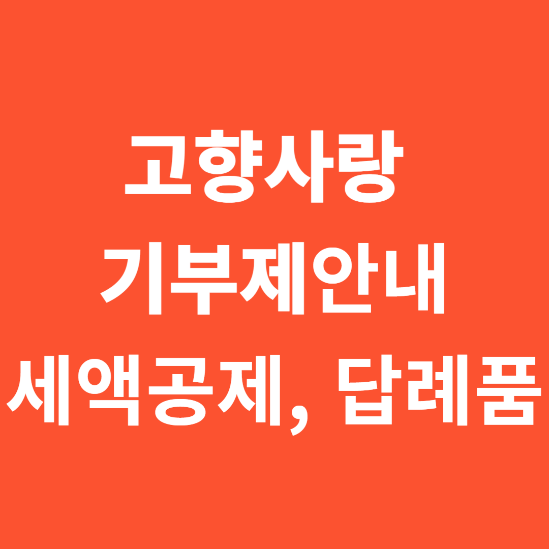 고향사랑기부제