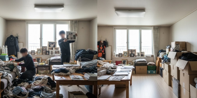 군산 고독사청소 및 정리중