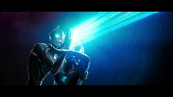 Ultraman Rising 울트라맨 전투 중 에너지 빔 발사 장면