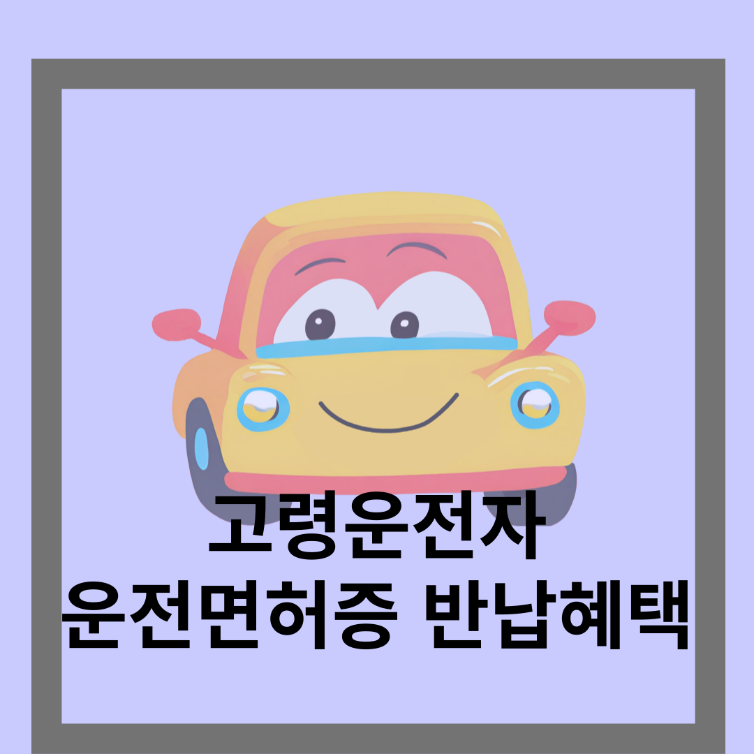 고령운전자 운전면허증 반납 혜택
