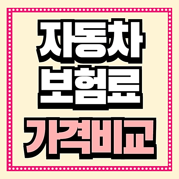 자동차보험료 비교