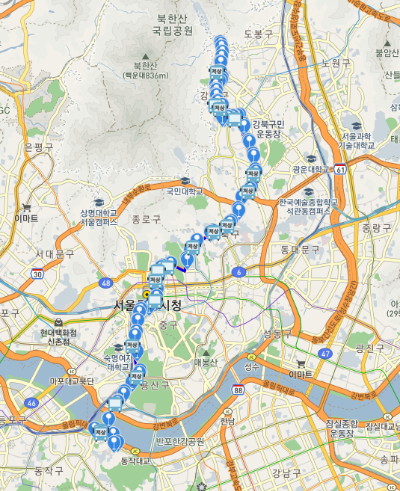 151번버스노선도