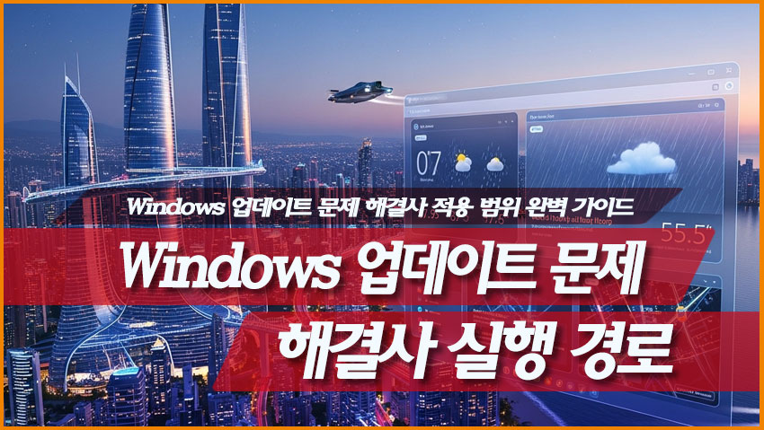Windows 업데이트 문제 해결사 실행 경로 Windows 11 Windows 10 오류 해결