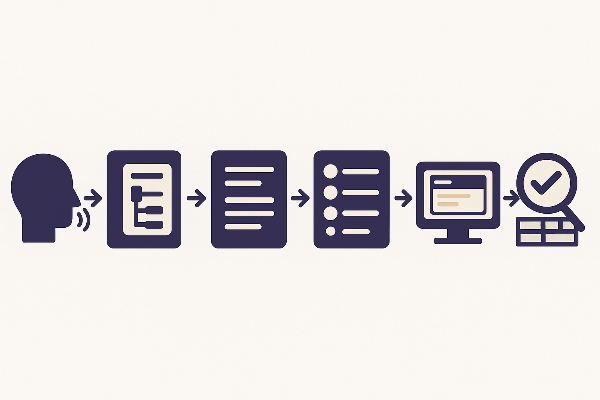 전사 → 구조화 → 가독화 사진