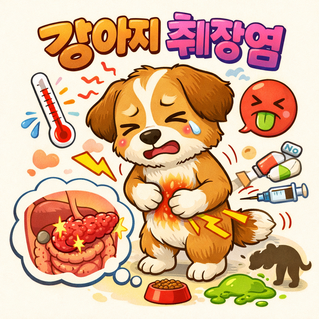 “강아지 췌장염“ 문구 이미지