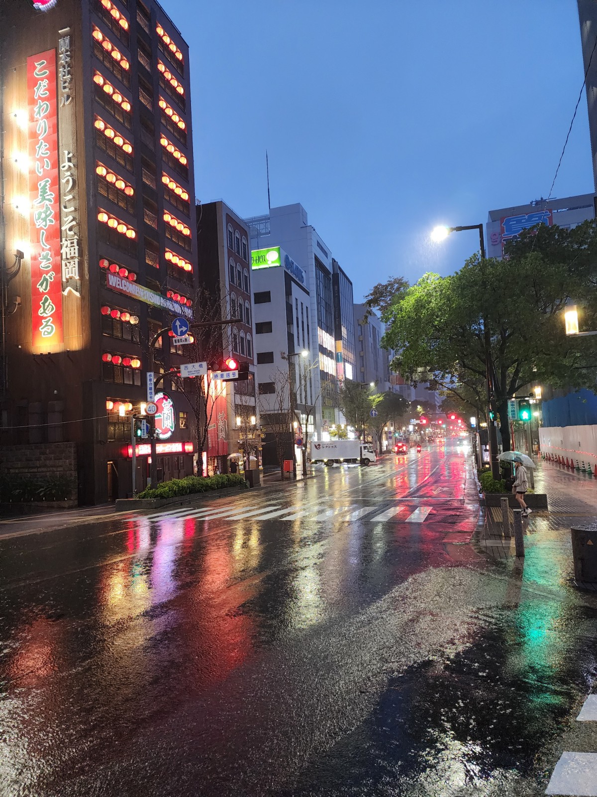 비가 오는 거리