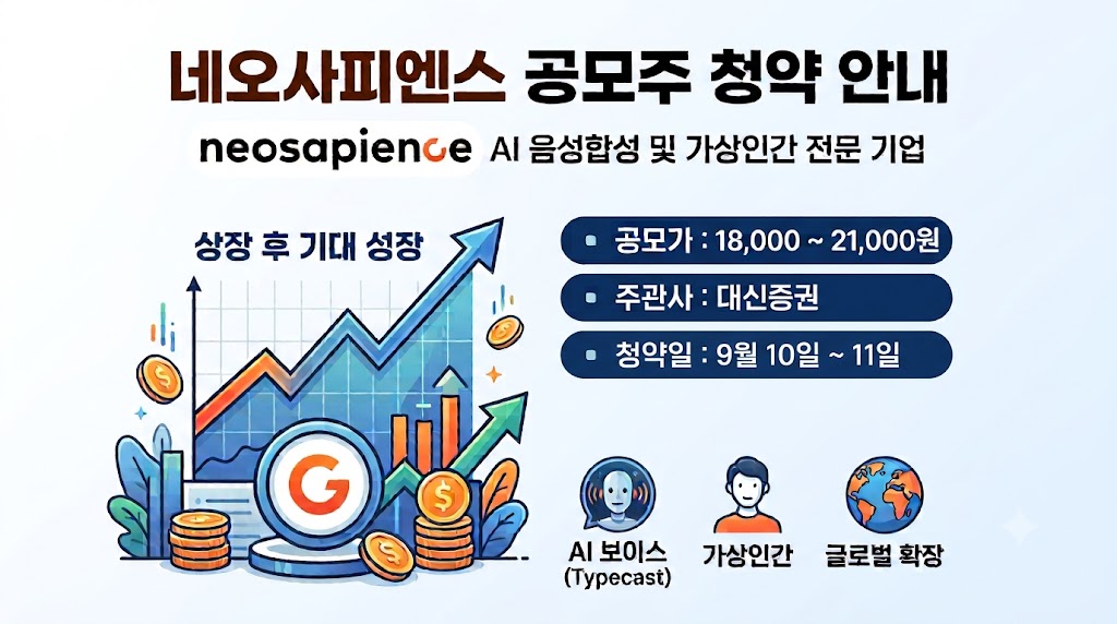 네오사피엔스 공모주 청약 안내