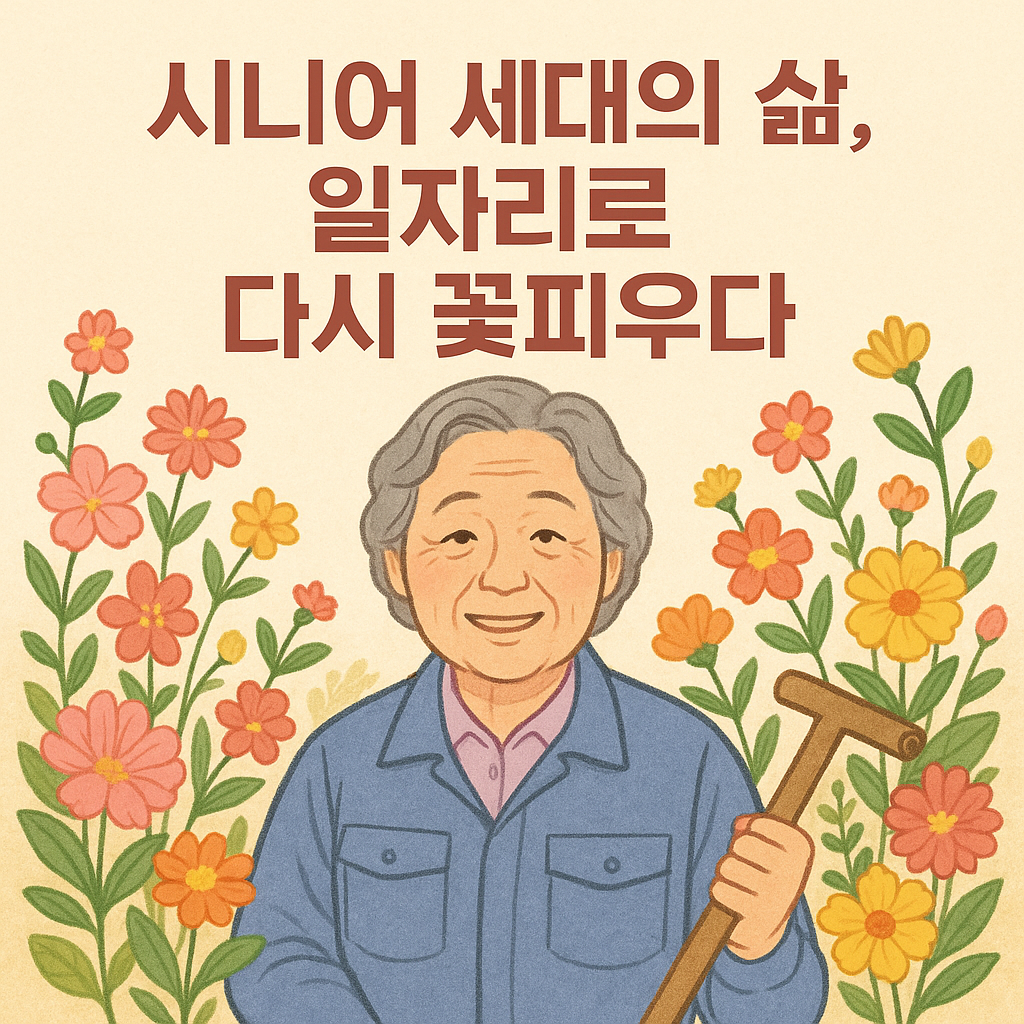 시니어 세대의 삶, 일자리로 다시 꽃 피우는 사진