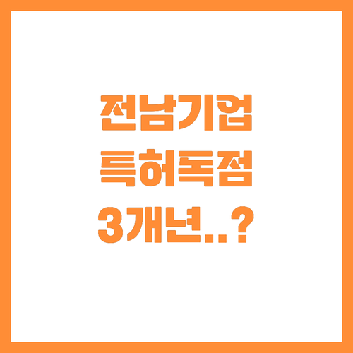 전남 중소기업 지식재산권 확보 3개년..