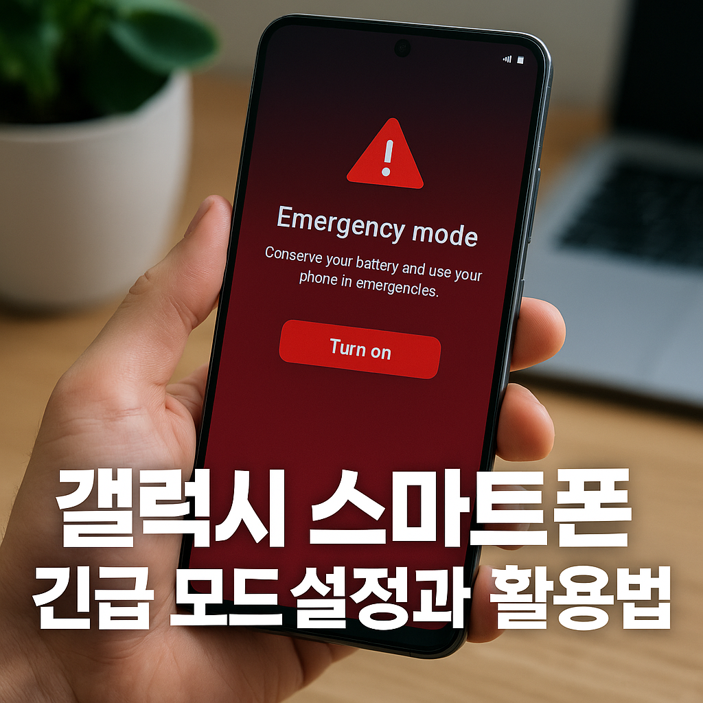 갤럭시 스마트폰 긴급 모드 설정과 활용법