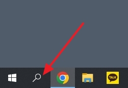 윈도우 작업표시줄의 돋보기 모양 검색 아이콘