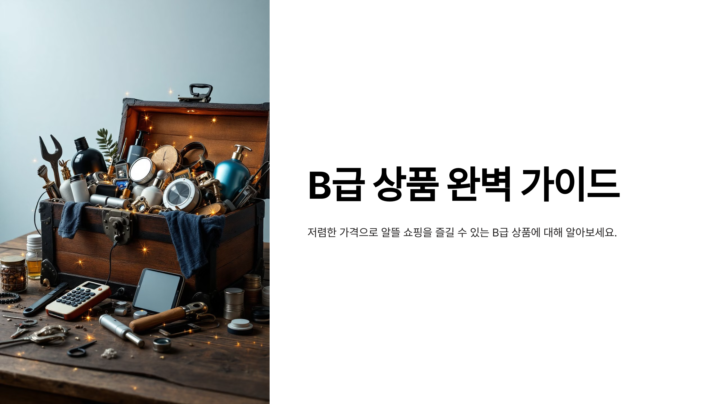 B급상품 완벽 가이드