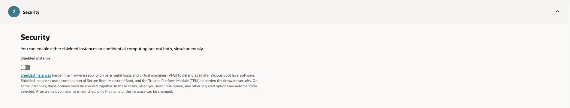 오라클 클라우드 - Compute - Create Instances - Security