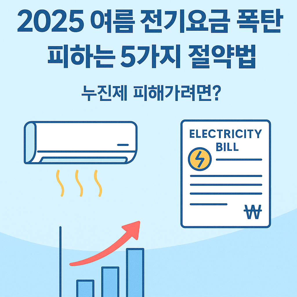 2025 한국 여름 전기요금 폭탄 피하는 5가지 절약법