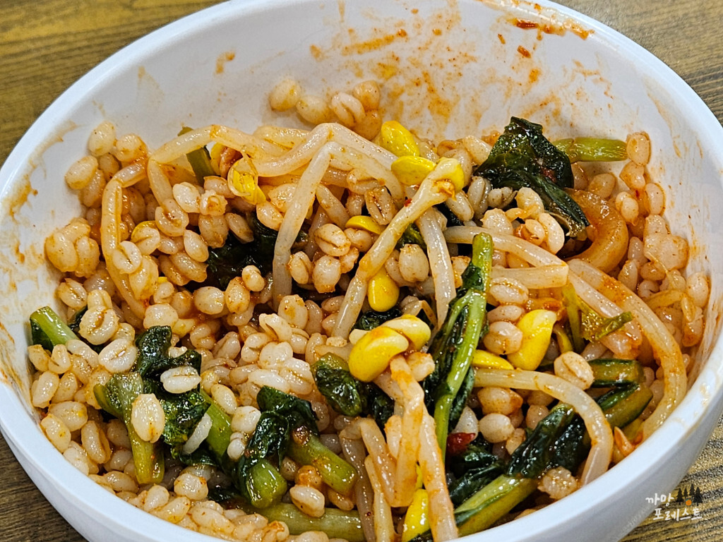 백청우 칼국수 봉담점 보리밥