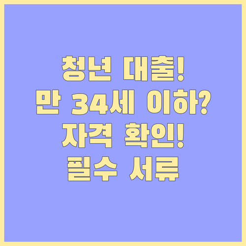 만 34세 이하 청년 버팀목 대출 자..