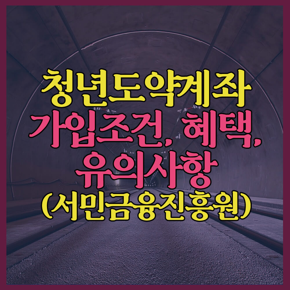 청년도약계좌 가입조건, 혜택, 금리, 유의사항, 서민금융진흥원, 청년희망적금