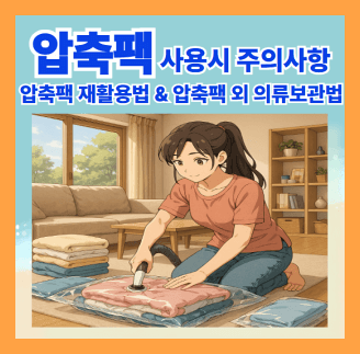 압축팩 사용시 주의점 및 압축팩 재활용법 의류보관법