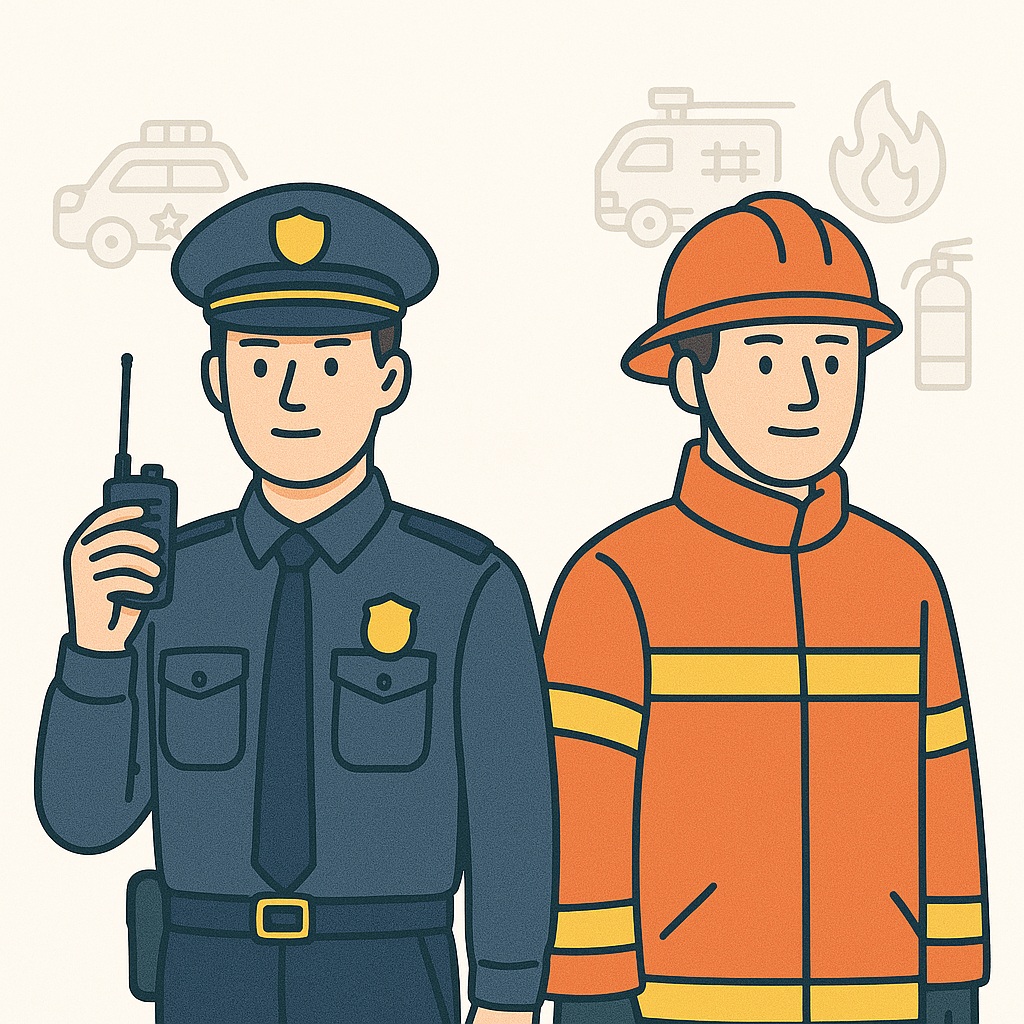 2025년 기준 경찰공무원과 소방공무원의 수당과 복지 혜택을 비교