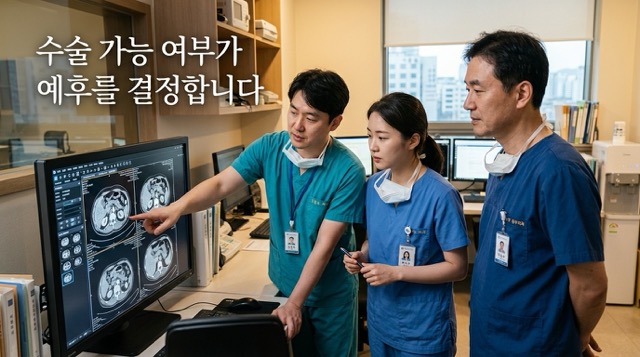 담도암 수술 가능 여부 판단 기준 예후 설명