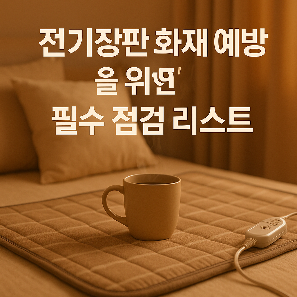 전기장판 화재 예방을 위한 필수 점검 리스트