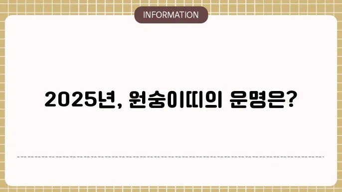 2025년 원숭이띠 신년운세