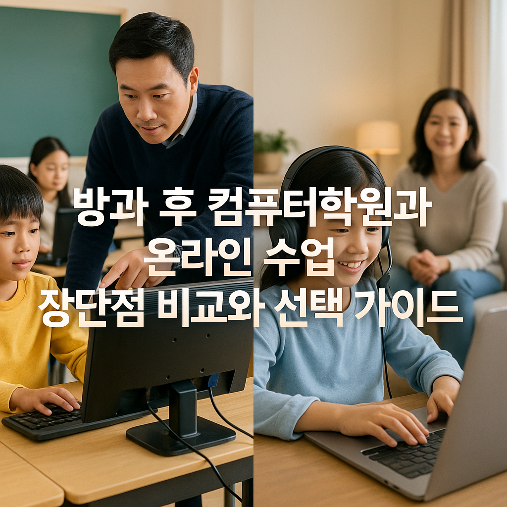 방과 후 컴퓨터학원과 온라인 수업 장단점 비교와 선택 가이드