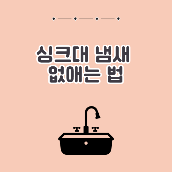 싱크대 냄새, 악취 없애는 법
