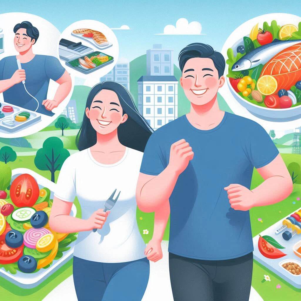 대사증후군 예방 규칙저인 운동 건강한 식습관