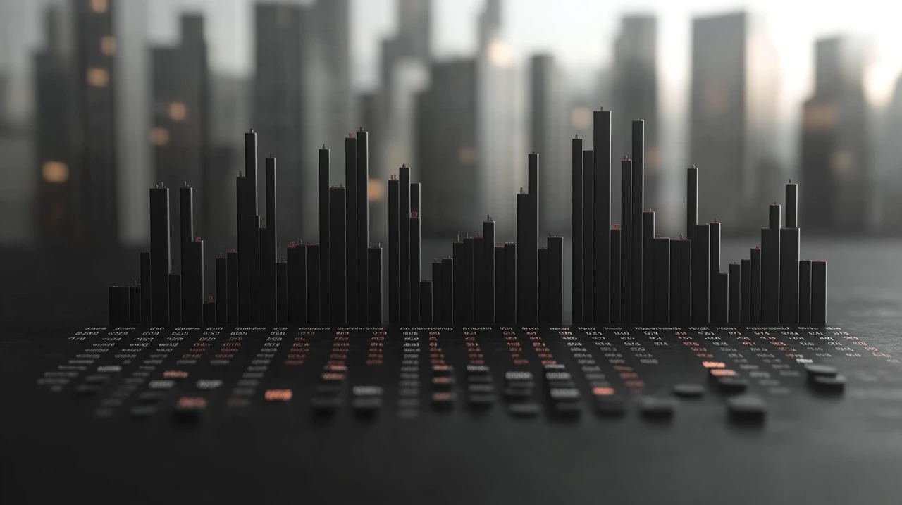 성장주와 국영기업 ETF 성과를 보여주는 차트, 최신 금융 동향과 시장 분석, 명확하고 통찰력 있는 시각화 강조